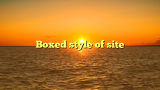 Boxed style of site